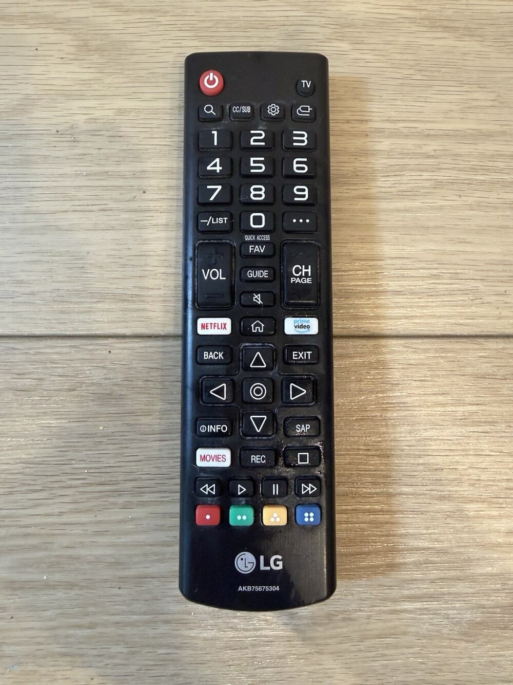 LG AKB75675304 Smart TV Remote Control OEM Netflix Prime Video Tested Working